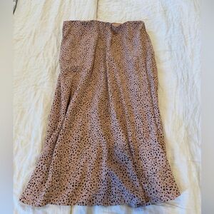 Pink Leopard Print Skirt